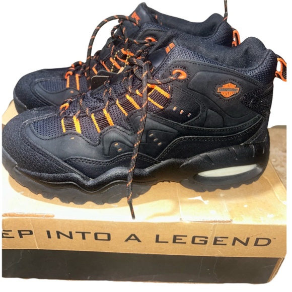 Harley-Davidson® Men's Cross Roads II Lace Up Black Hiking Boots Shoes - Picture 2 of 7